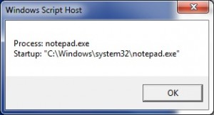 User1 Test Script Notepad Process Results