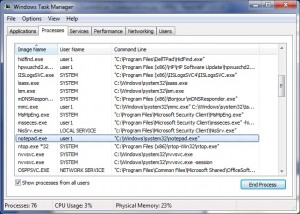 User1 Task Manager Notepad Process Results